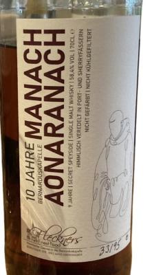 Manach Aonaranach 9yo FlFF 10yo Bernaduskapelle 58.4% 700ml