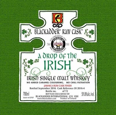 A Drop of the Irish NAS BA Jamaica Rum Cask Finish DI 2016-4 59.8% 700ml