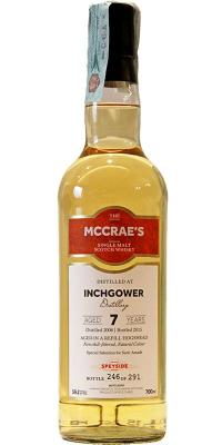 Inchgower 2008 JMC The McCrae's Refill Hogshead Sarzi Amade 59.2% 700ml