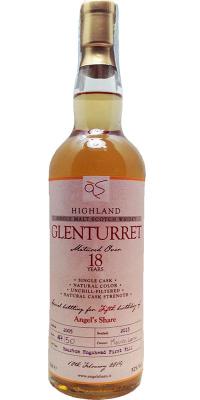 Glenturret 1995 wc.it 5th Birthday of Angel's Share 1st Fill Bourbon Hogshead 52% 700ml