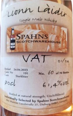 Lionn Laidir Vat 01 04 SpSw Starkbier 61.4% 700ml