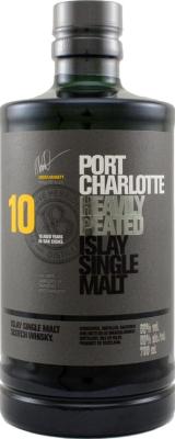 Port Charlotte 10yo Heavily Peated 1st&2nd fill bourbon 2nd F. French Wine 50% 700ml