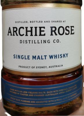 Archie Rose Single Malt Whisky Ex- Apera Sherry Ex-bourbon Ex-Rye Malt 46% 700ml