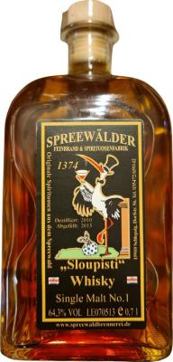 Sloupisti 2010 Single Malt No.1 Bourbon 64.3% 700ml