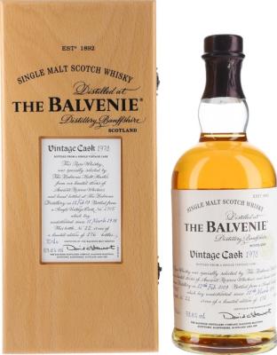 Balvenie 1978 Vintage Cask #2705 53.8% 700ml