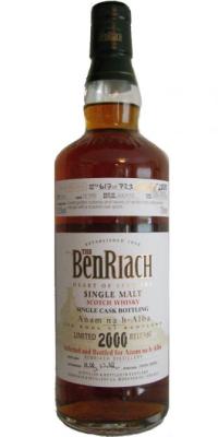 BenRiach 2000 Single Cask Bottling Pedro Ximenez Sherry Puncheon #4233 Anam na h-Alba 53.5% 700ml