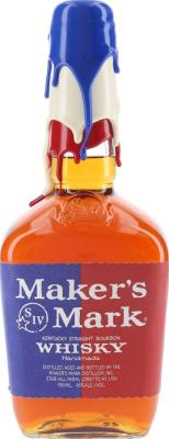 Maker's Mark Rock the Vote Red White Blue Wax 45% 750ml