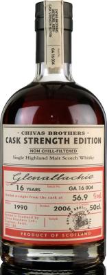 Glenallachie 1990 Chivas Brothers Cask Strength Edition Batch GA 16 004 56.9% 500ml