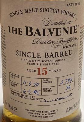 Balvenie 15yo Single Barrel 2793 47.8% 700ml