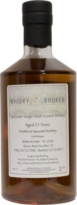 Speyside Distillery 1995 WhB 2nd Release Sherry Butt 55.1% 700ml