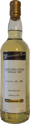 Whiskymania Klub 1997 Speyside Wm.de Edition 11/08 43% 700ml