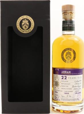 Arran 1996 HoMc The Vintage Collection Bourbon Hogshead #1053 50.5% 700ml