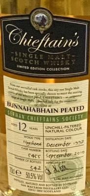 Bunnahabhain 1997 IM German Chieftain's Society Cask 12yo #5455 50.5% 700ml