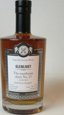 Glenlivet 1995 MoS The warehouse dram #13 Refill Sherry Hogshead 52.5% 500ml