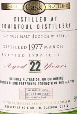 Tomintoul 1977 DL Old Malt Cask 22yo 50% 700ml