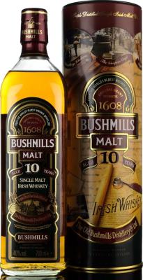Bushmills 10yo Single Malt Irish Whisky Bourbon and Sherry Casks 40% 700ml