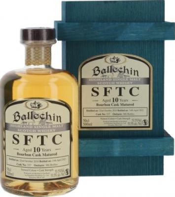 Ballechin 2010 Bourbon Cask #337 53.5% 500ml