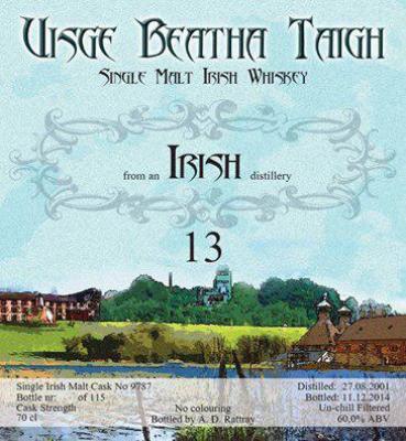 Uisge Beatha Taigh 2001 DR Bourbon 9787 Jurgen's Whiskyhuis 60% 700ml