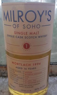 Mortlach 1994 Soh Bourbon Hogshead #2792 46% 700ml