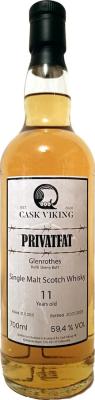 Glenrothes 2011 Privatfat Refill Sherry Butt Cask Viking AB 59.4% 700ml