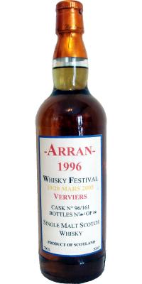 Arran 1996 for Whisky Festival Verviers 96/161 53.6% 700ml