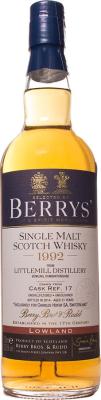 Littlemill 1992 BR Berrys #17 53.8% 700ml