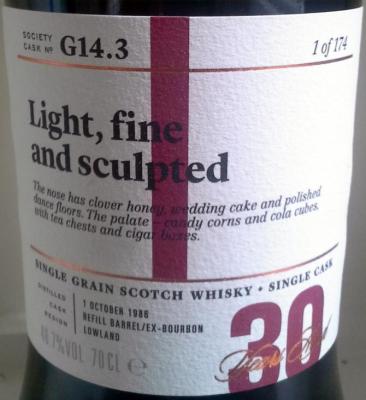 Dumbarton 1986 SMWS G14.3 Refill Ex-Bourbon Barrel 48.7% 700ml