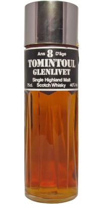 Tomintoul 8yo old flacon silver screw cap with TG on top 40% 750ml