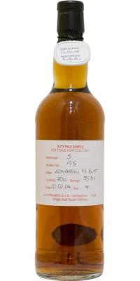 Longrow 2004 Duty Paid Sample For Trade Purposes Only Fresh Sherry Butt Rotation 195 55.8% 700ml