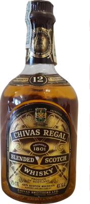 Chivas Regal 12yo Blended Scotch Whisky 43% 750ml