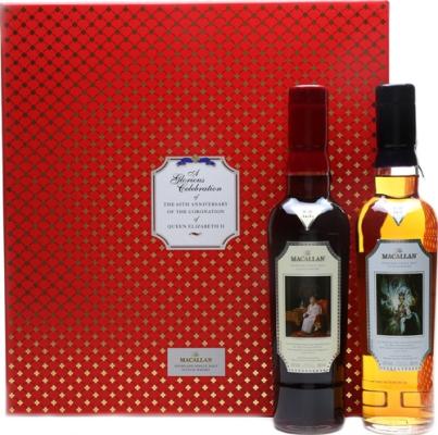 Macallan Queen's Coronation 60th Anniversary 2 Bottles SET 350ml