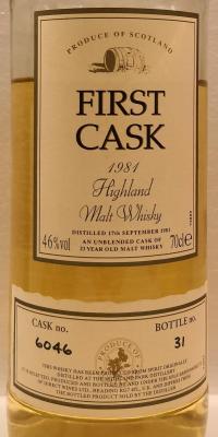 Highland Park 1981 FC #6043 46% 700ml