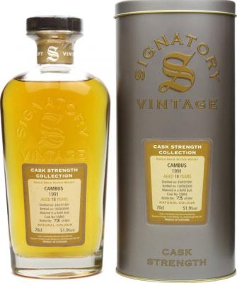 Cambus 1991 SV Cask Strength Collection Refill Butt #55883 51.9% 700ml