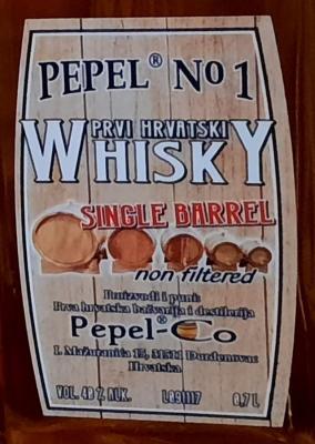 Pepel No1 5yo Limited Edition Quarters PepelCo 41% 700ml