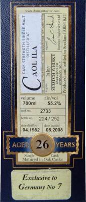 Caol Ila 1982 DT Rare Auld 26yo #2733 55.2% 700ml