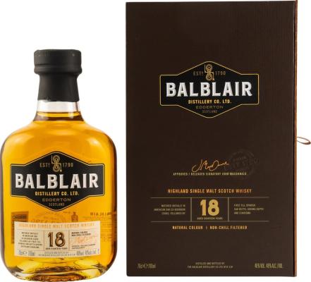 Balblair 18yo Ex-Bourbon Spanish Oak 46% 700ml