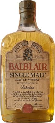 Balblair 5yo Single Malt Importato da Spirit S.p.A. Genova 40% 750ml