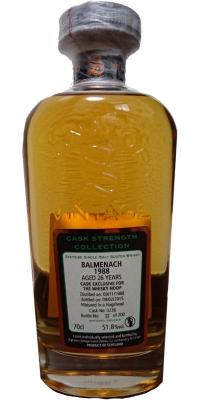 Balmenach 1988 SV Cask Strength Collection #3236 The Whisky Hoop 51.8% 700ml