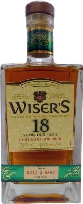 Wiser's 18yo Limited Release 40% 750ml