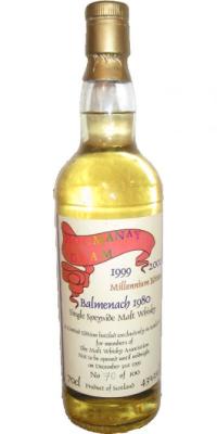 Balmenach 1980 TMWA Hogmanay Dram Millennium Edition 43% 700ml