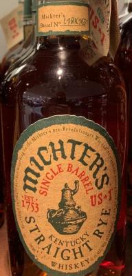 Michter's US 1 Single Barrel Straight Rye L18K1631 42.4% 700ml