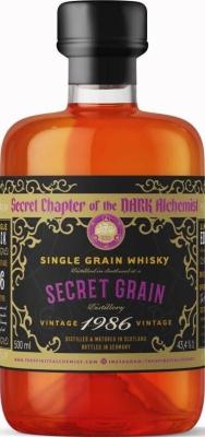 Secret Grain 1986 TSA The Alchemist's Chronicles Secret Chapter of the Dark Alchemist Pedro Ximenez Sherry 43.4% 500ml