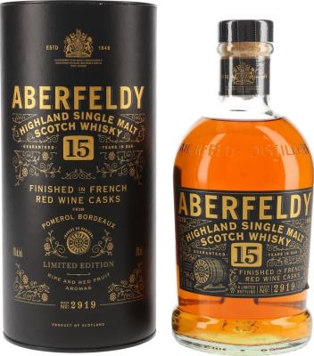 Aberfeldy 15yo Limited Edition Batch 2919 43% 700ml