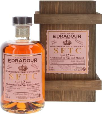 Edradour 2010 SFTC Chateauneuf Du Pape Cask Matured 12yo 59.4% 500ml