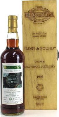 Springbank 1992 DMD Organic #237 John Savage-Onstwedder 57.3% 700ml