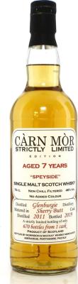 Glenburgie 2011 MMcK Carn Mor Strictly Limited Edition 7yo Sherry Butt 46% 700ml