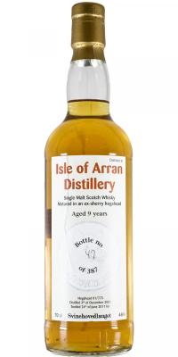 Arran 2001 Private Owner's Bottling Sherry Hogshead 01/773 Svinehovedlauget 46% 700ml