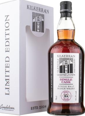 Kilkerran 15yo Single Cask Port Wood Lago Imports Denmark 51.2% 700ml