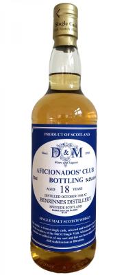 Benrinnes 1988 D&M Aficionados Club 2858 54.2% 750ml