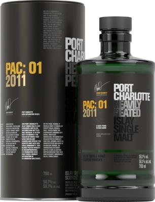 Port Charlotte Pac: 01 2011 French Red Wine Finish 56.1% 700ml